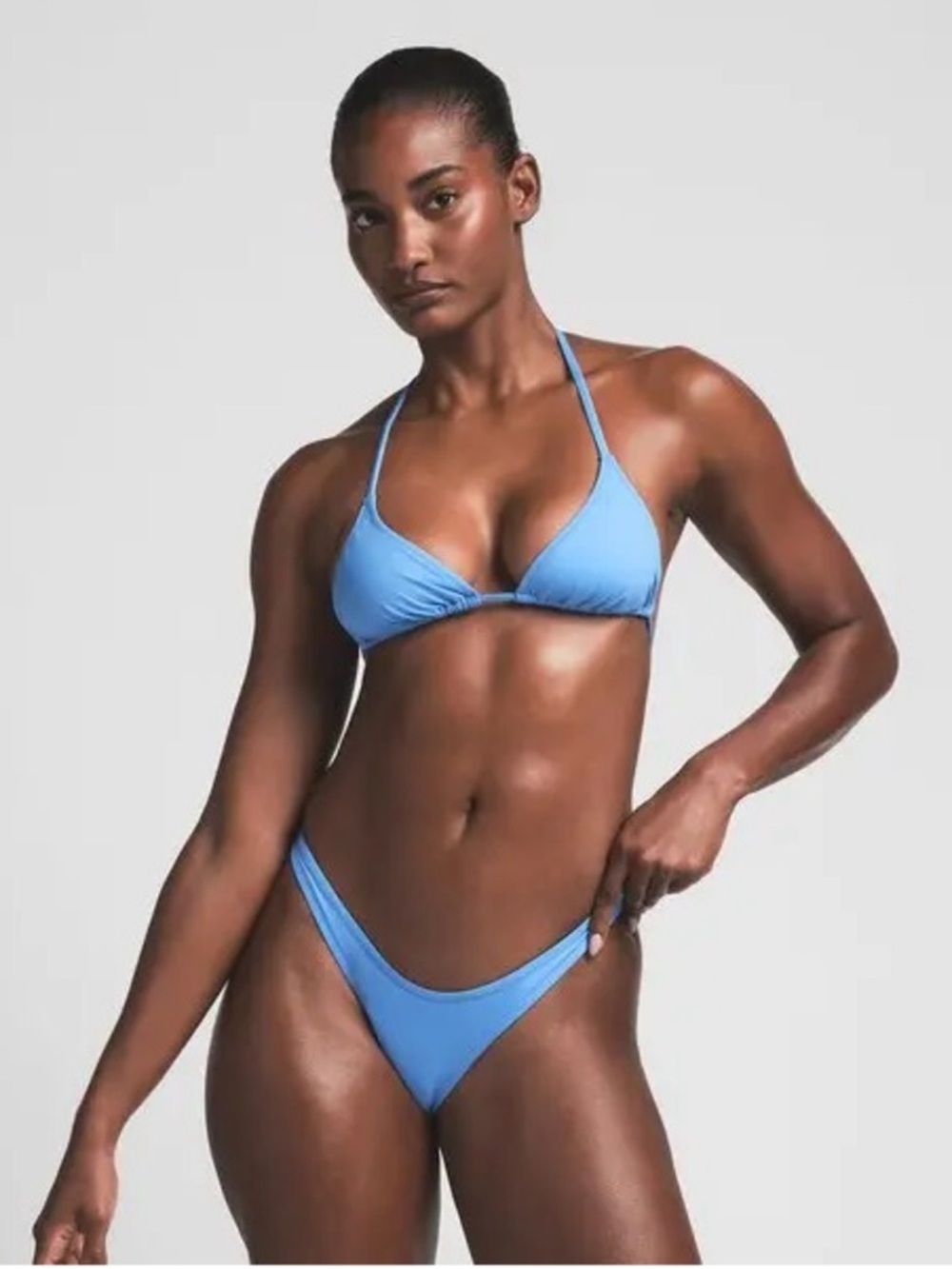 Skims Signature Swim Cheeky Tanga Bikini Bottom Tide Medium